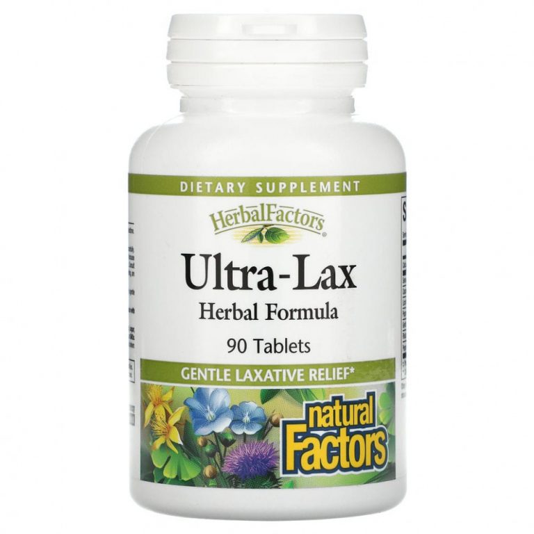 Natural Factors, Ultra-Lax, травяная формула, 90 таблеток