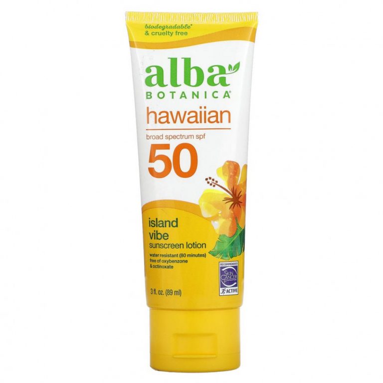 Alba Botanica, Натуральное гавайское солнцезащитное средство, SPF 45, 113 г (4 унции)