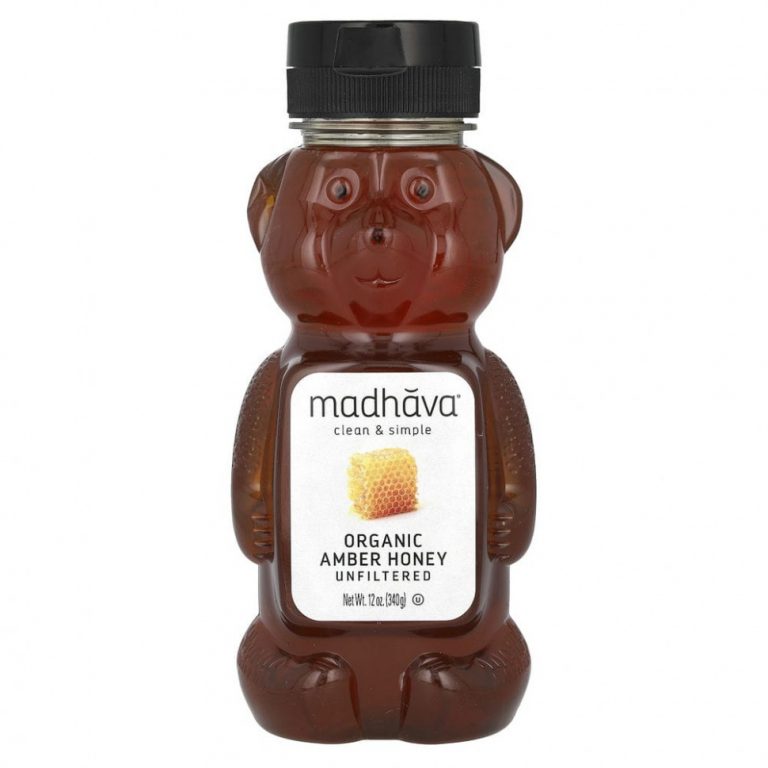 Madhava Natural Sweeteners, Органический янтарный мед, 12 унций (340 г)