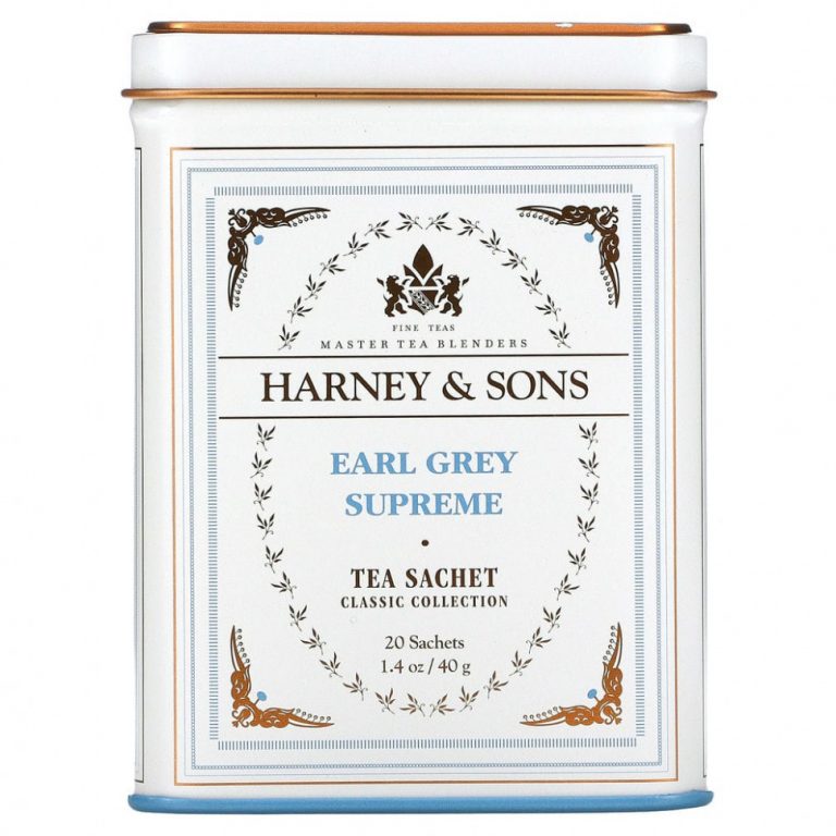 Harney & Sons, Качественные сорта чая, эрл грей Supreme, 20 саше, 40 г (1,4 унции)