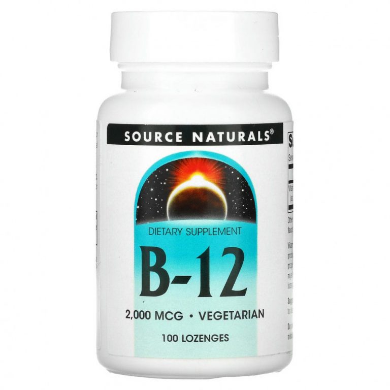 Source Naturals, B-12, 2000 мкг, 100 леденцов