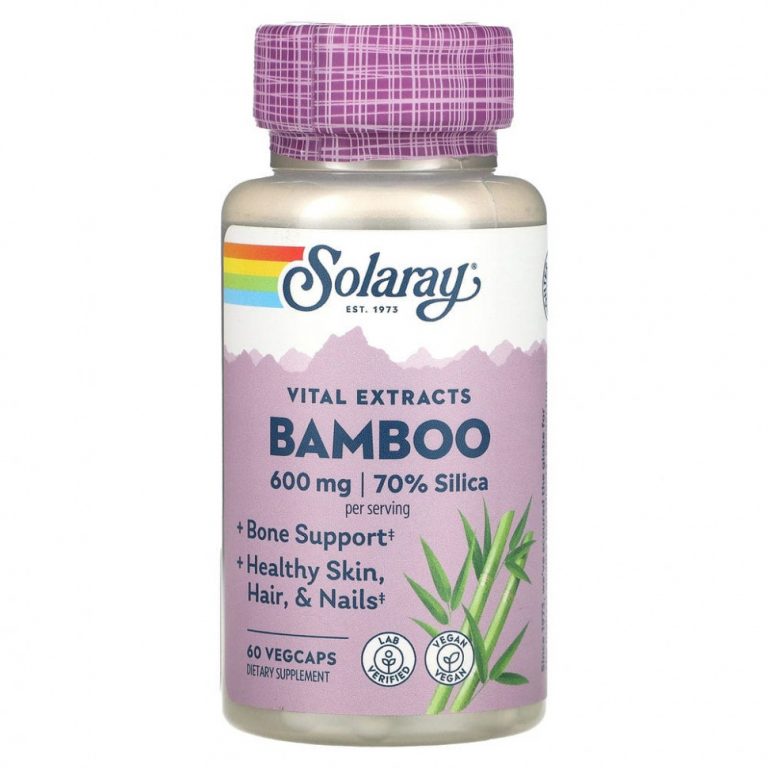 Solaray, Bamboo Stem Extract, 300 мг, 60 капсул VegCap