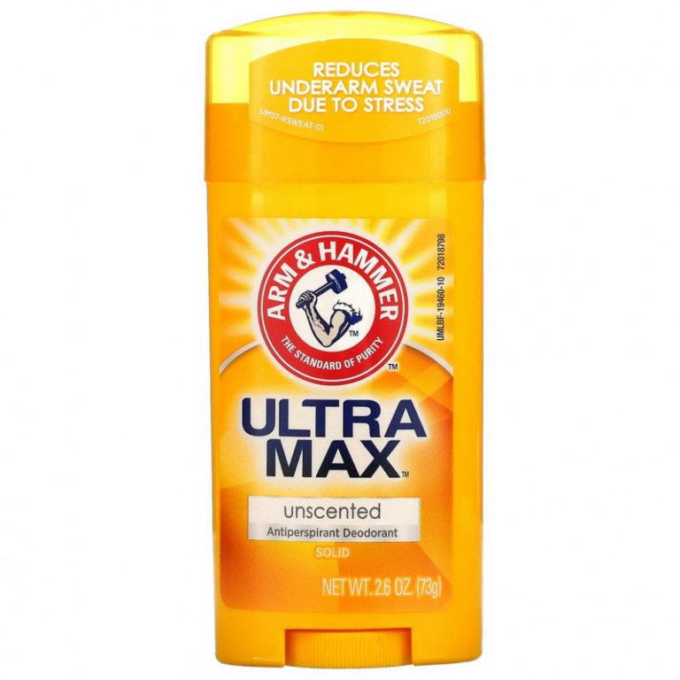 Arm & Hammer, UltraMax, твердый дезодорант-антиперспирант, без запаха, 73 г (2,6 унции)