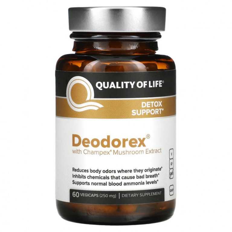 Quality of Life Labs, Deodorex, с экстрактом грибов Champex, 250 мг, 60 вегетарианских капсул