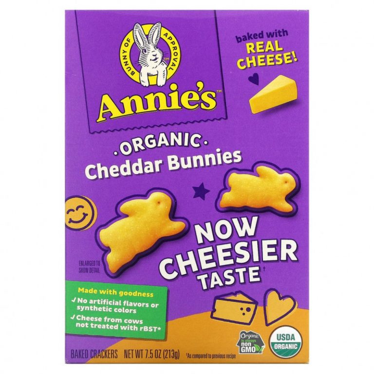 Annie’s Homegrown, Cheddar Bunnies, Baked Snack Crackers, 7.5 oz (213 g)