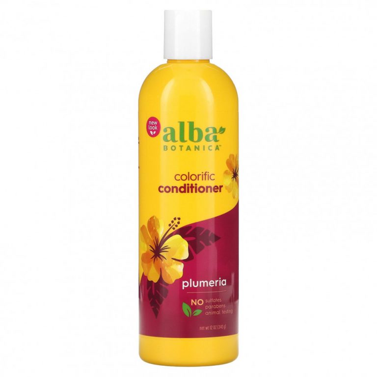 Alba Botanica, кондиционер для окрашенных волос, плюмерия, 340 г (12 унций)