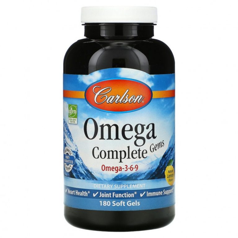 Carlson Labs, Omega Complete Gems, 180 капсул