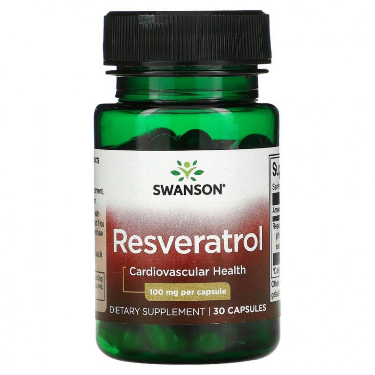 Swanson, Resveratrol, Cardiovascular, 100 mg, 30 Capsules