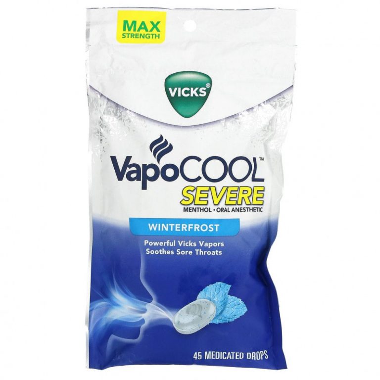 Vicks, VapoCool Severe, Winterfrost, 45 лечебных капель