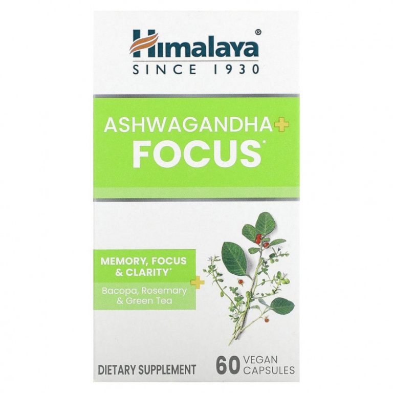 Himalaya, Ashwagandha + Focus« 60 веганских капсул