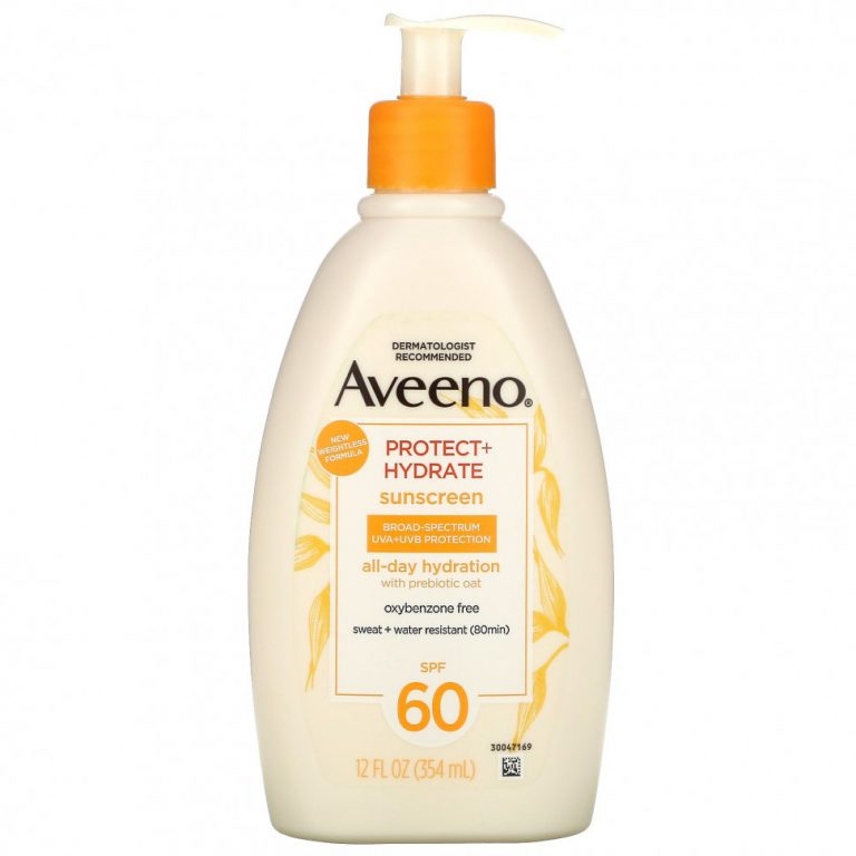 Aveeno, Protect + Hydrate, солнцезащитный крем, SPF 60, 354 мл (12 жидк. Унций)