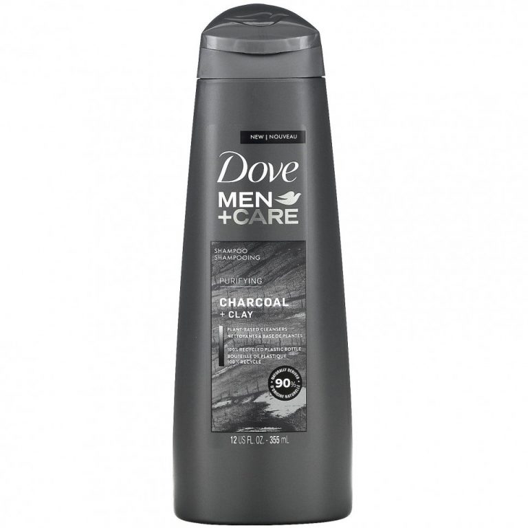 Dove, Men+Care, Shampoo, Purifying, Charcoal + Clay, 12 fl oz (355 ml)