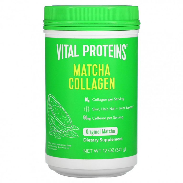 Vital Proteins, Матча коллаген, «Классический чай матча», 341 г (12 унций)