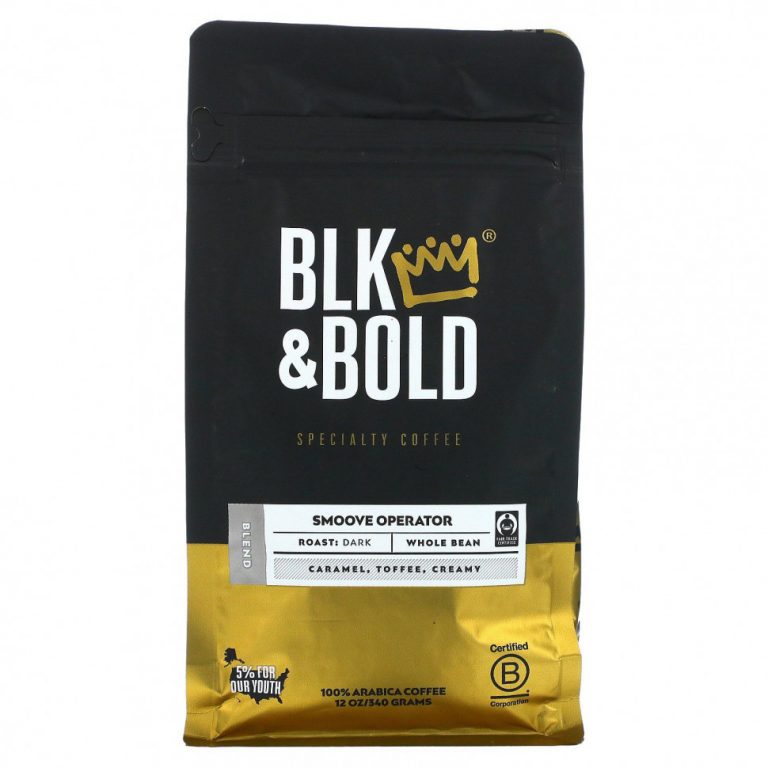 BLK & Bold, Specialty Coffee, Whole Bean, Medium, Smooth Operator, 12 oz (340 g)