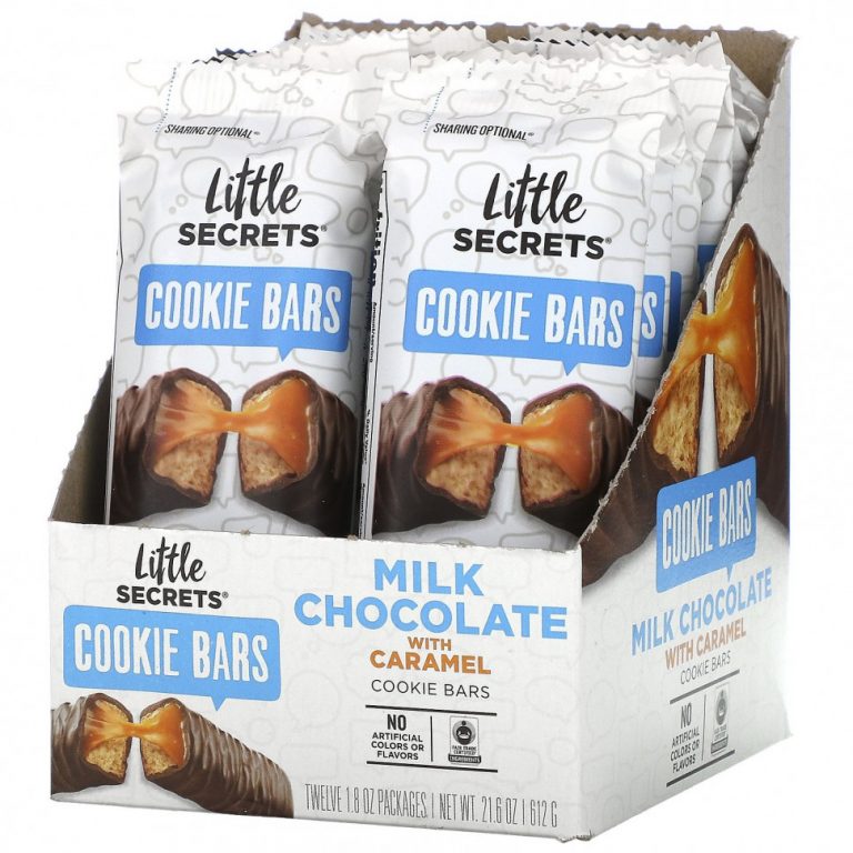 Little Secrets, Cookie Bars, молочный шоколад с карамелью, 12 пакетиков по 50 г (1,8 унции)