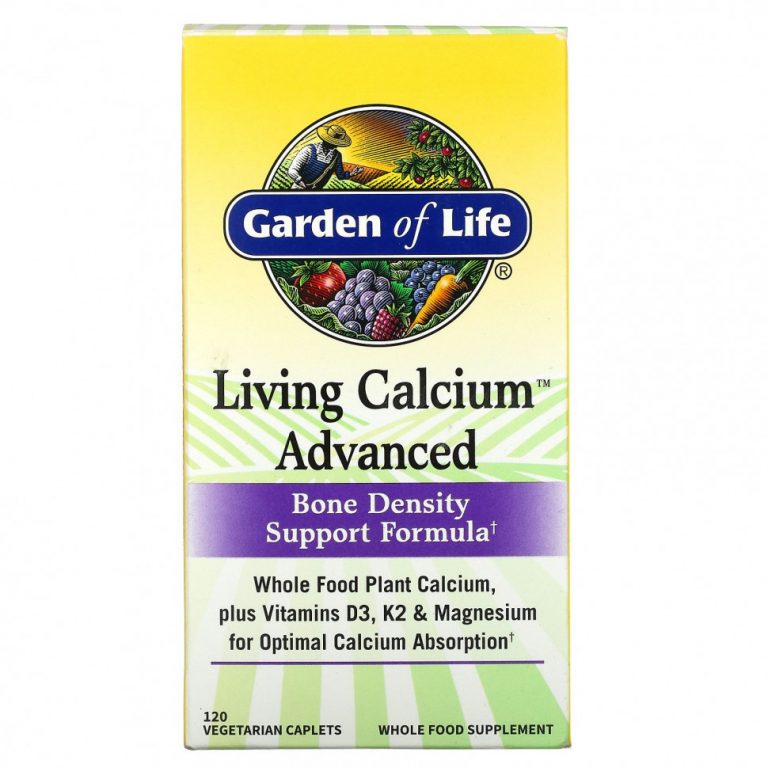 Garden of Life, Living Calcium, улучшенная формула, 120 вегетарианских капсул