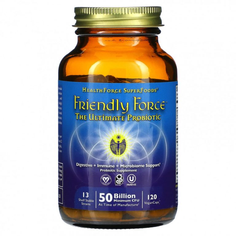 HealthForce Superfoods, Friendly Force, The Ultimate Probiotic, 50 Billion CFU, 120 Vegan Caps