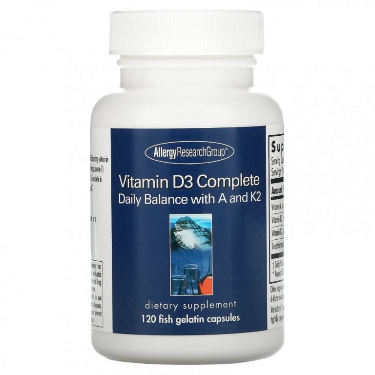 Allergy Research Group, Vitamin D3 Complete , 120 Fish Gelatin Capsules