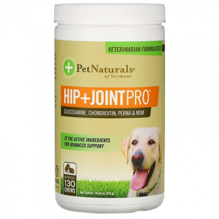 Pet Naturals of Vermont, Hip + Joint Pro, добавка для собак, 130 жевательных таблеток, 520 г (18,34 унции)