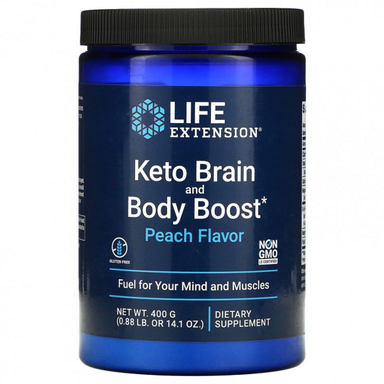 Life Extension, Keto Brain and Body Boost, Peach Flavor, 14.1 oz (400 g)