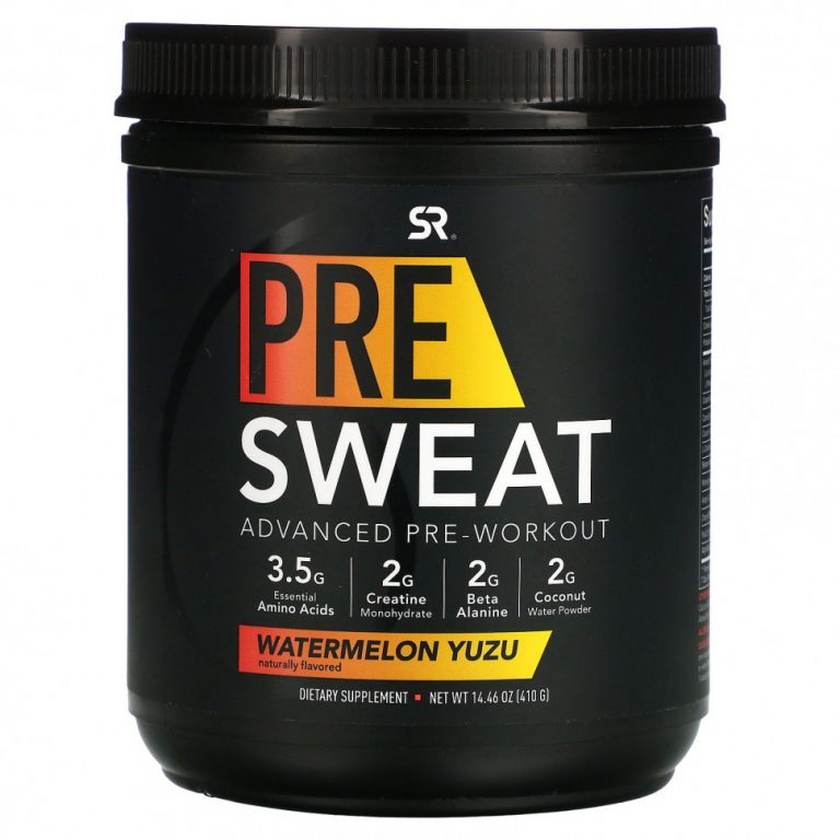 Sports Research, Pre-Sweat Advanced Pre-Workout, Арбуз юдзу, 14,46 унций (410 г)