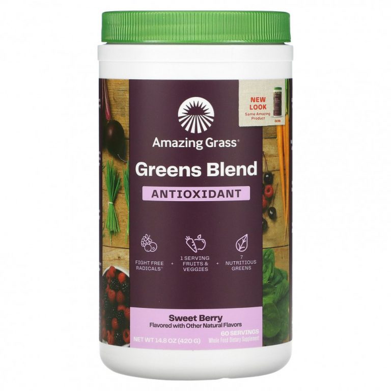 Amazing Grass, Green Superfood, антиоксиданты, сладкие ягоды, 14,8 унц. (420 г)