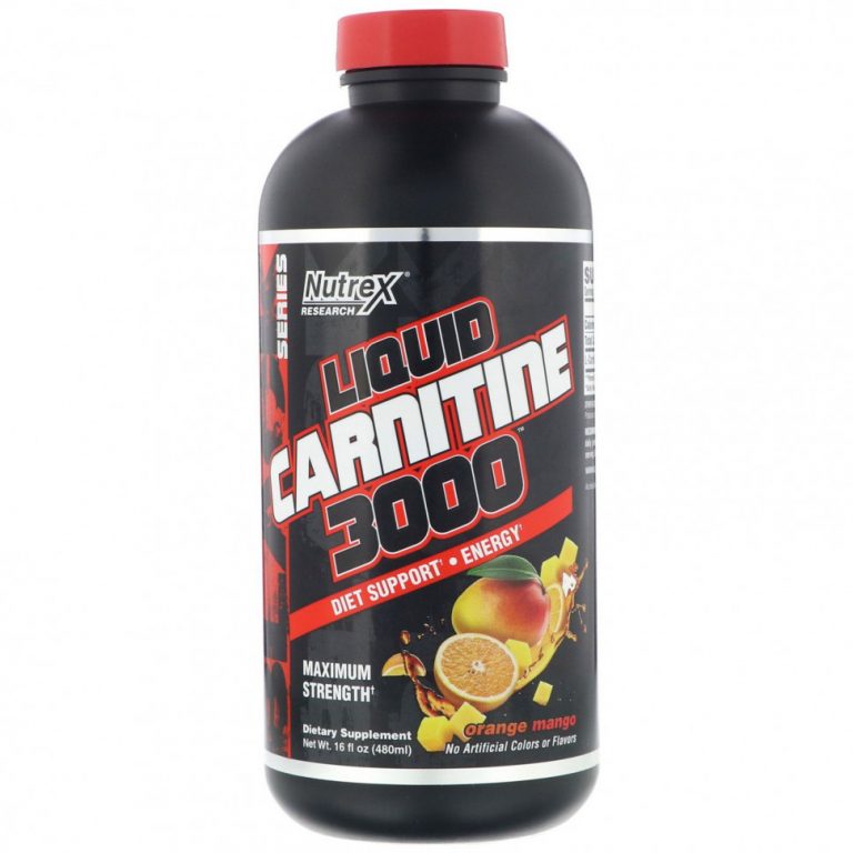 Nutrex Research, Liquid Carnitine 3000, апельсин и манго, 480 мл (16 жидк. унций)