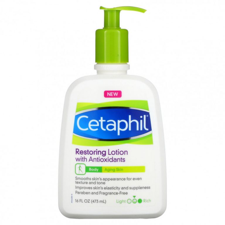 Cetaphil, Восстанавливающий лосьон с антиоксидантами, средний, без отдушек, 473 мл (16 жидк. Унций)