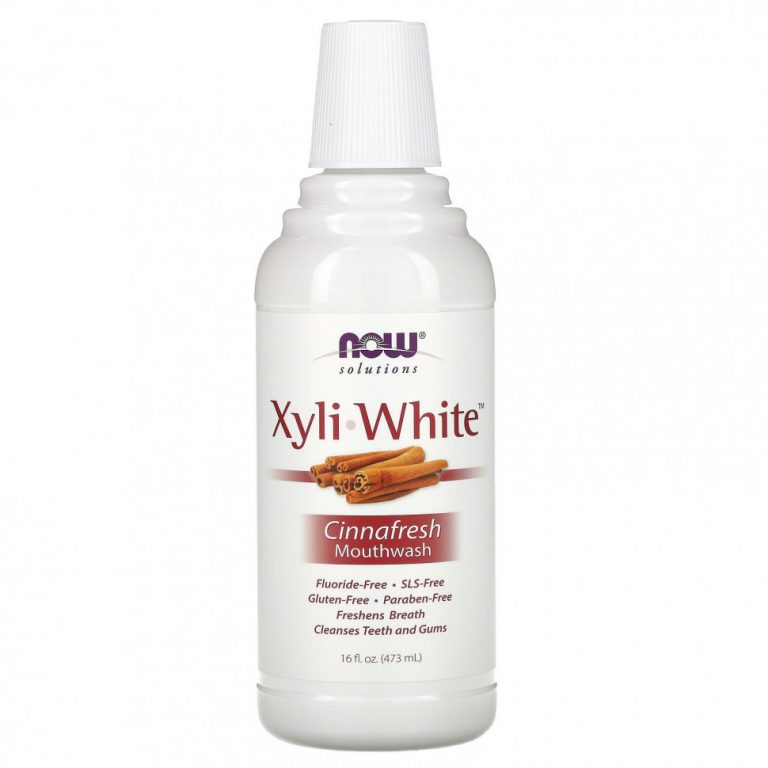 NOW Foods, Ополаскиватель для полости рта XyliWhite, свежесть корицы, 16 жидких унций (473 мл)