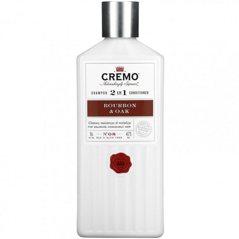 Cremo, 2 In 1 Shampoo & Conditioner, No. 8, Bourbon & Oak, 16 fl oz (473 ml)