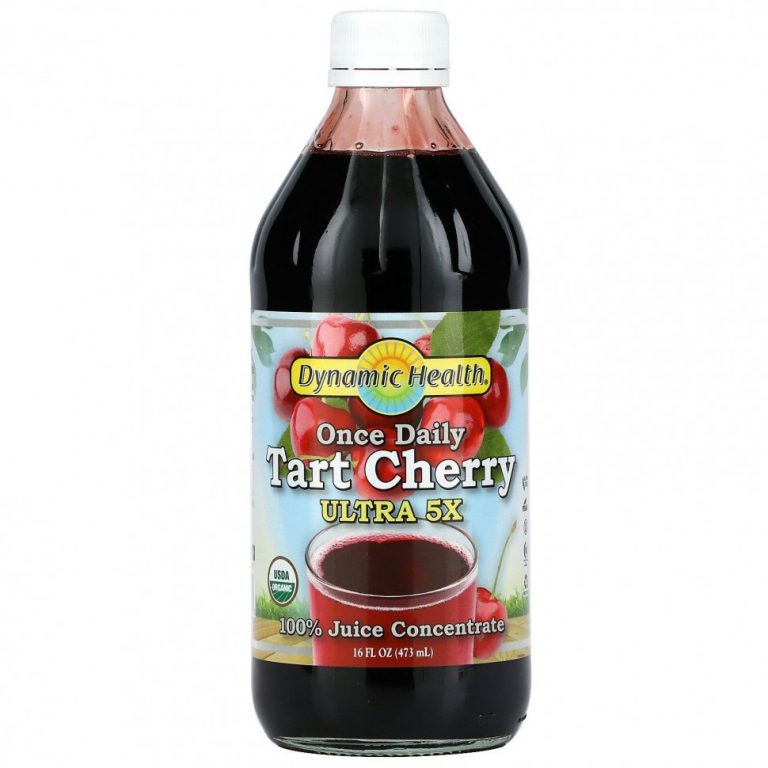 Dynamic Health Laboratories, Once Daily Tart Cherry, Ultra 5X, вишня, 100% концентрированный сок, 473 мл (16 жидк. унций)