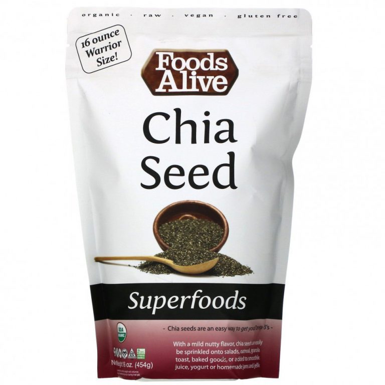 Foods Alive, Superfoods, органические семена чиа, 454 г (16 унций)