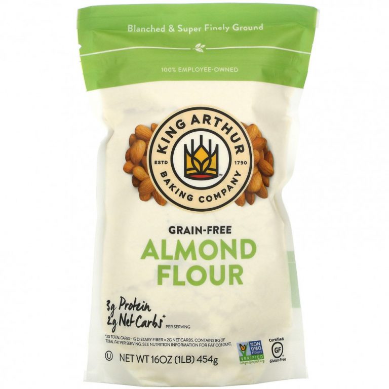 King Arthur Flour, Миндальная мука, без зерна, 16 унций (454 г)