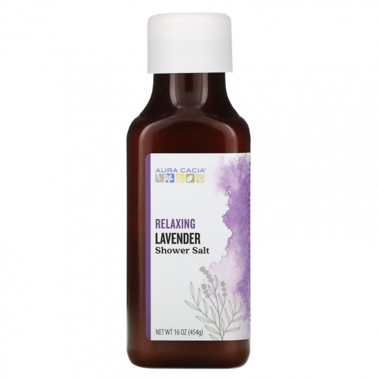 Aura Cacia, Соль для душа, расслабляющая лаванда, 454 г (16 унций)