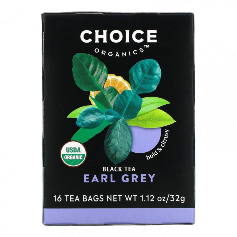 Choice Organic Teas, Black Tea, Organic Earl Grey, 16 Tea Bags, 1.12 oz (32 g)