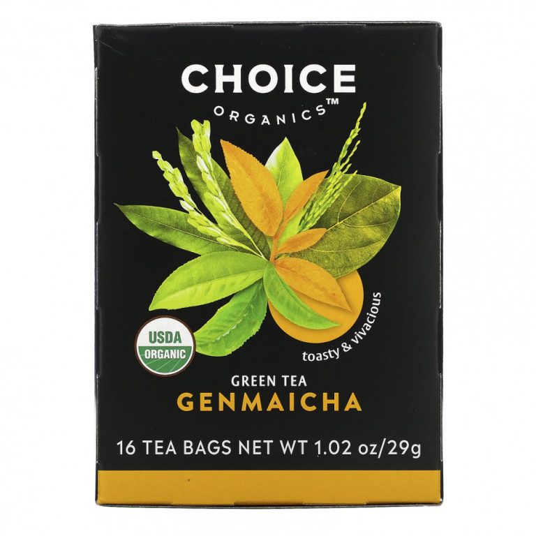 Choice Organic Teas, Green Tea, Genmaicha, 16 чайных пакетиков, 29 г (1,02 унции)