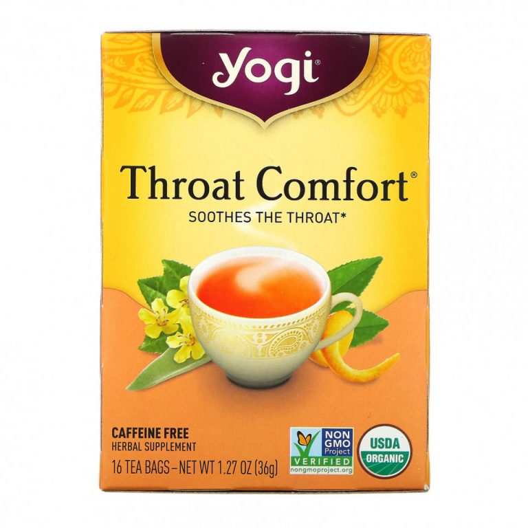 Yogi Tea, Throat Comfort, без кофеина, 16 чайных пакетиков, 36 г (1,27 унции)