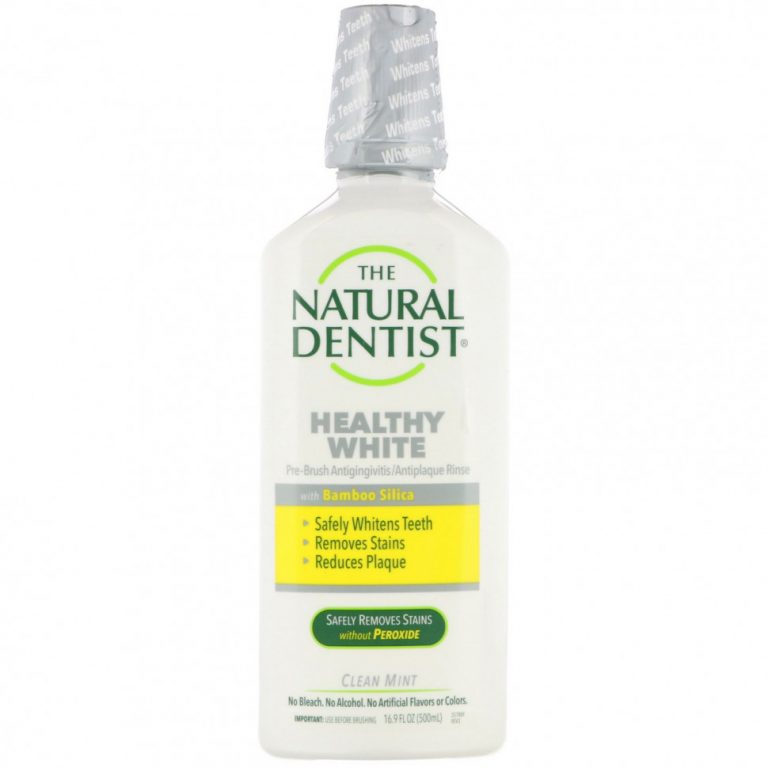 The Natural Dentist, Healthy White, средство против гингивита и зубного налета перед нанесением, чистая мята, 500 мл (16,9 жидк. Унции)