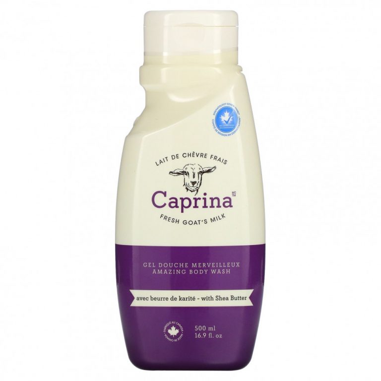 Caprina, Fresh Goat’s Milk, Невероятное средство для душа, масло ши, 16,9 жидких унций (500 мл)