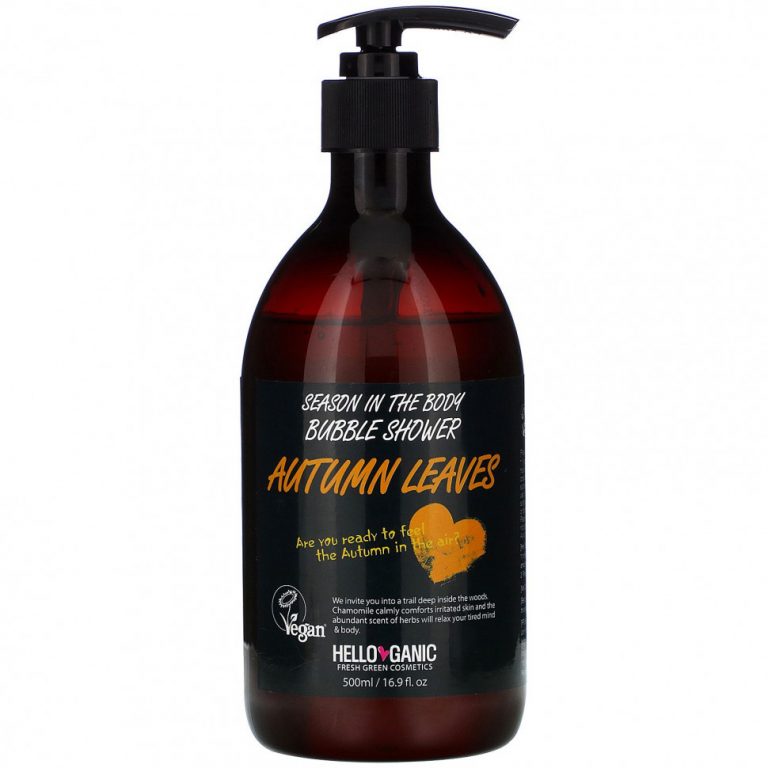 Helloganic, Season In the Body Bubble Shower, Autumn Leaves, 16.9 fl oz (500 ml)