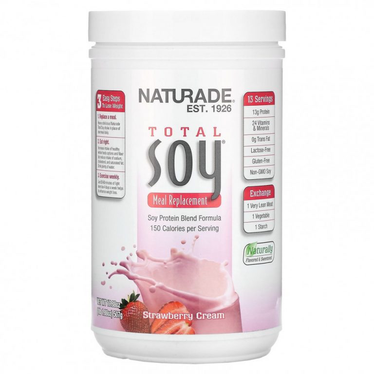 Naturade, Total Soy, заменитель приема пищи, клубника со сливками, 507 г (17,88 унции)