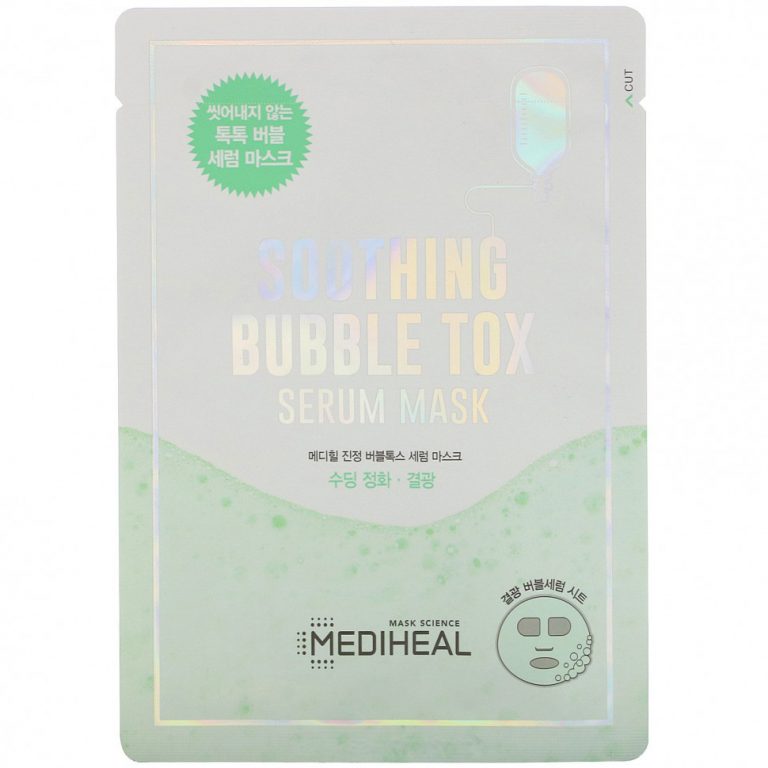 Mediheal, Soothing Bubble Tox Serum Beauty Mask, маска для лица с сывороткой, 1 шт., 18 мл