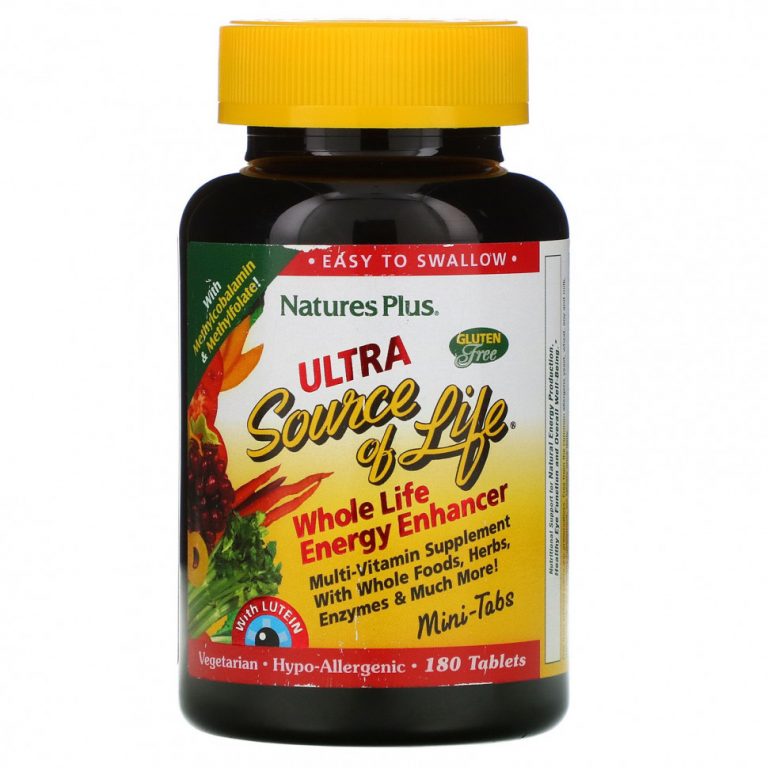 NaturesPlus, Ultra Source of Life, Whole Life Energy Enhancer, 180 таблеток