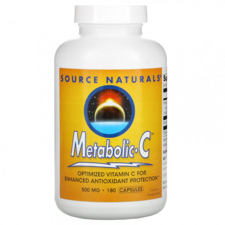 Source Naturals, Metabolic C, 500 мг, 180 капсул