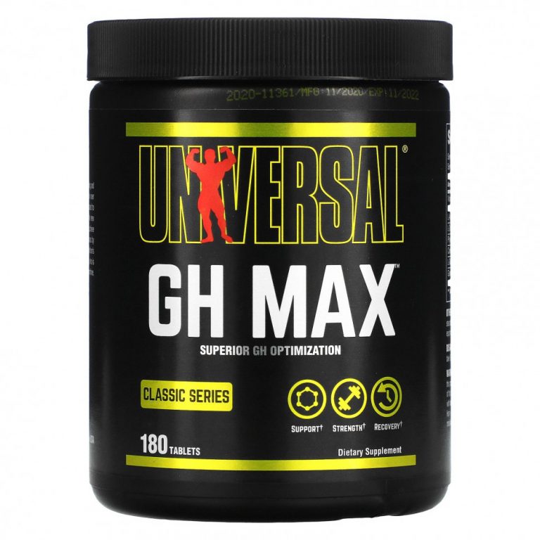 Universal Nutrition, Classic Series, GH Max, добавка для оптимизации гормона роста, 180 таблеток