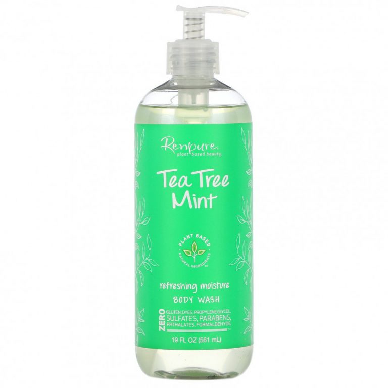 Renpure, Tea Tree Mint, освежающее увлажняющее средство для душа, 561 мл (19 жидк. Унций)