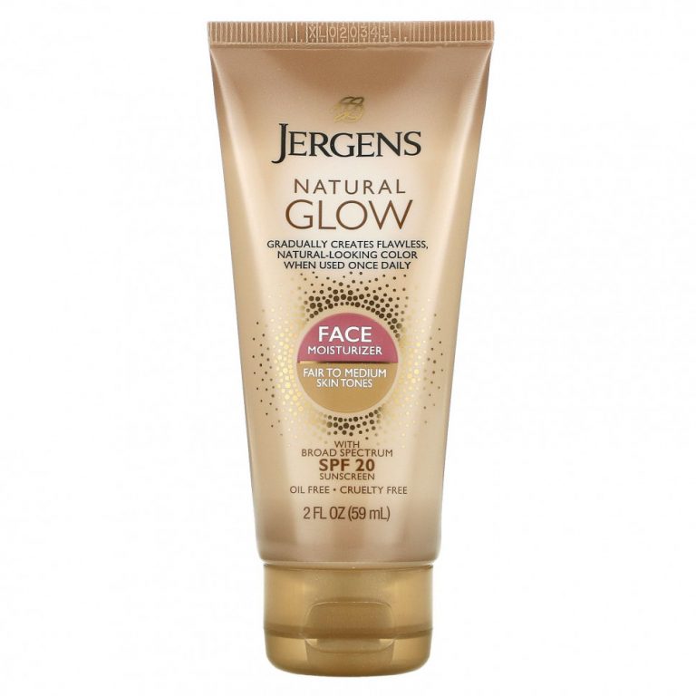 Jergens, Увлажняющее средство Natural Glow для ежедневного ухода за лицом, SPF 20, оттенок Fair to Medium, 59 мл