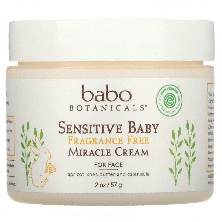 Babo Botanicals, Крем для лица Sensitive Baby Miracle, без отдушек, 57 г (2 унции)