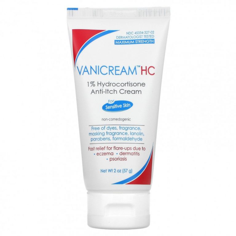 Vanicream, HC 1% Hydrocortisone Anti-Itch Cream, Maximum Strength, For Sensitive Skin, 2 oz (57 g)