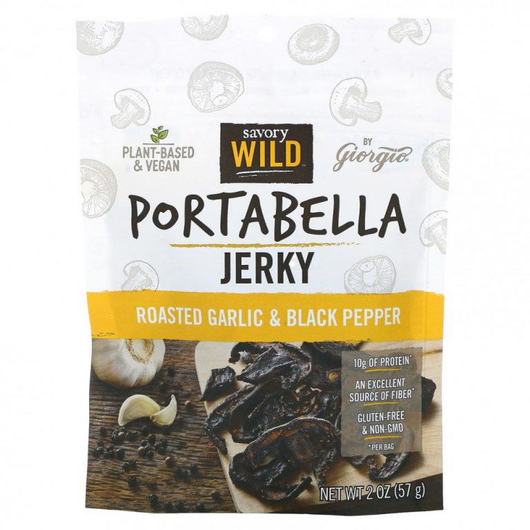 Savory Wild, Portabella Jerky, обжаренный чеснок и черный перец, 57 г (2 унции)